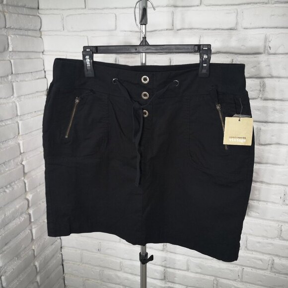 NWT Denver Hayes Vintage Ladies Size 14/5 Jet Black Pull On Style Skorts - Picture 1 of 10